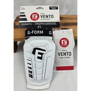 G-Form Pro S Bento Shin Guards Youth S/M White SmartFlex Soccer NOCSAE